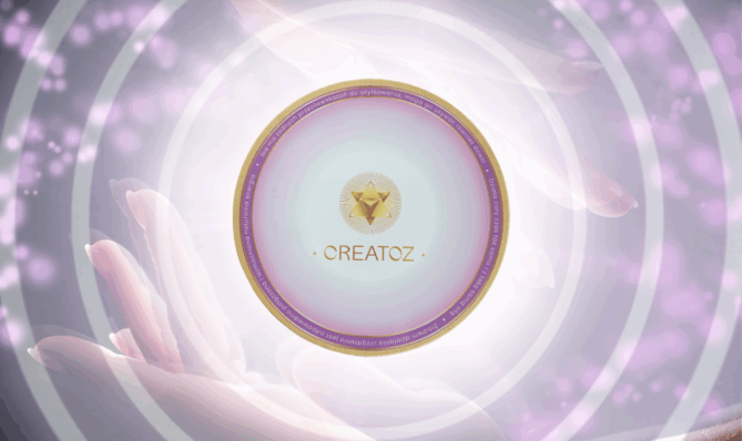 Harmonizator Creatoz unoszony w energetycznych dłoniach – symbol równowagi i regeneracji