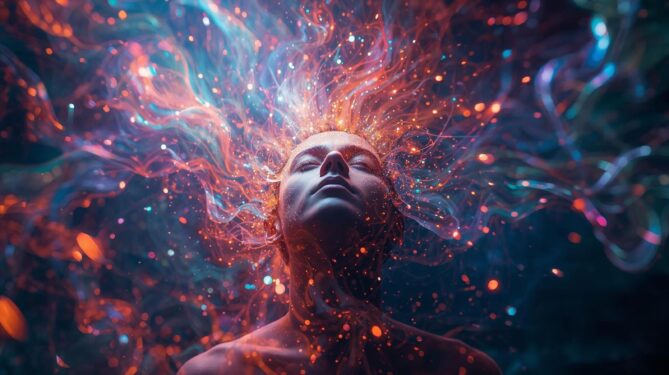 Psychodeliczne doświadczenie po substancjach psychoaktywne – duchowy odlot i energetyczny wgląd w głąb siebie.